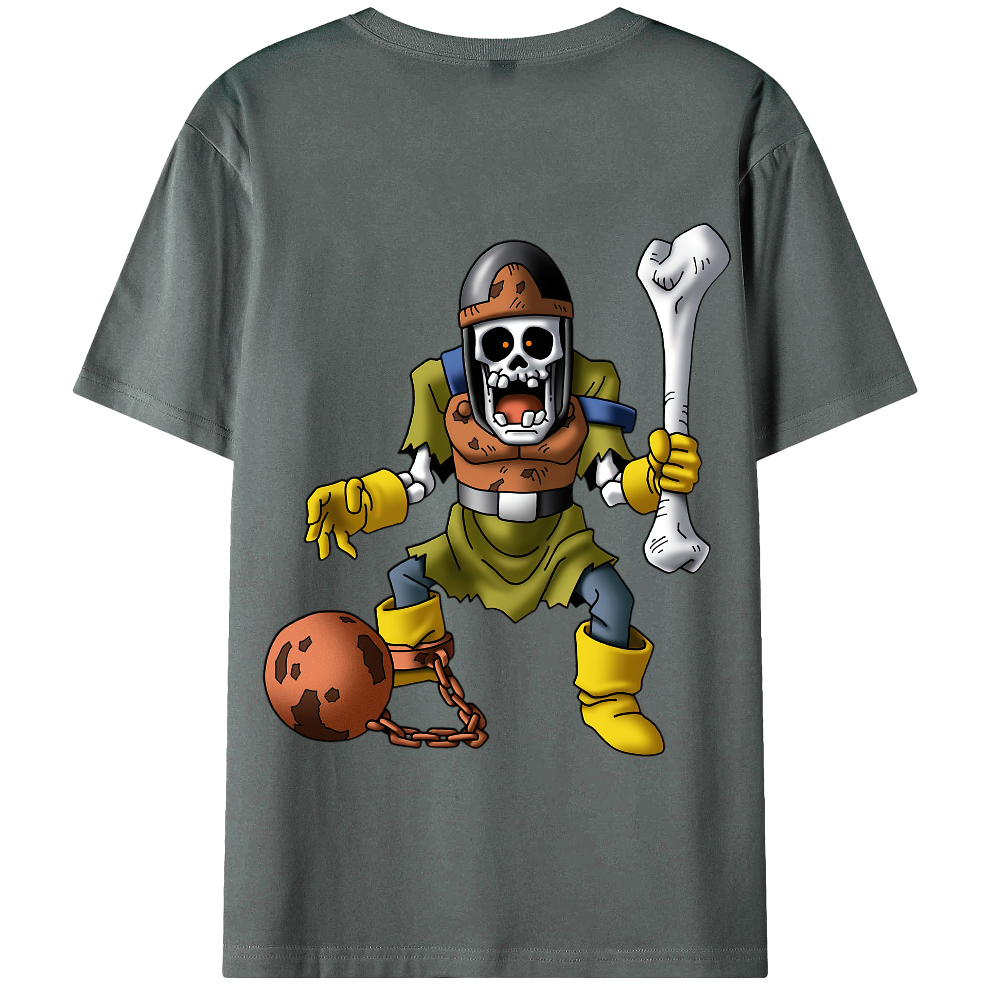 （画像用） ドラゴンクエスト Doragon Kuesuto Dragon Quest 綿100％半袖Tシャツ（背面プリント）